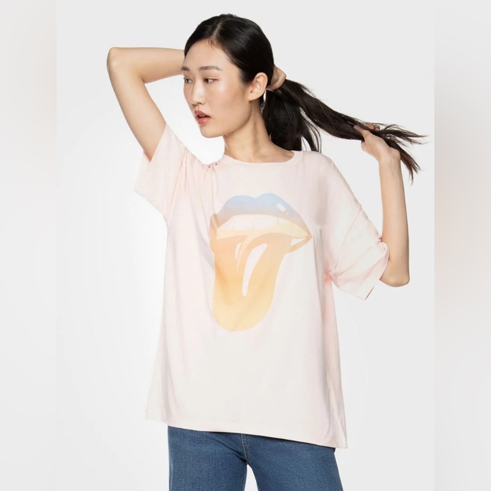 Dex graphic tee Rolling Stones vintage pink M